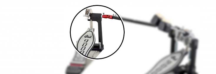 DW 9000 double pedal slave drive single post