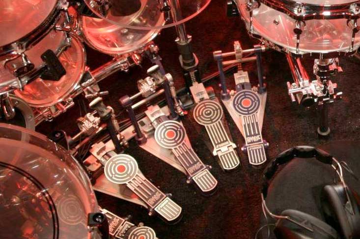 Thomas Lang bass drum pedal setup
