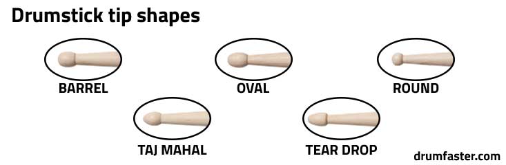 drumstick tip shapes