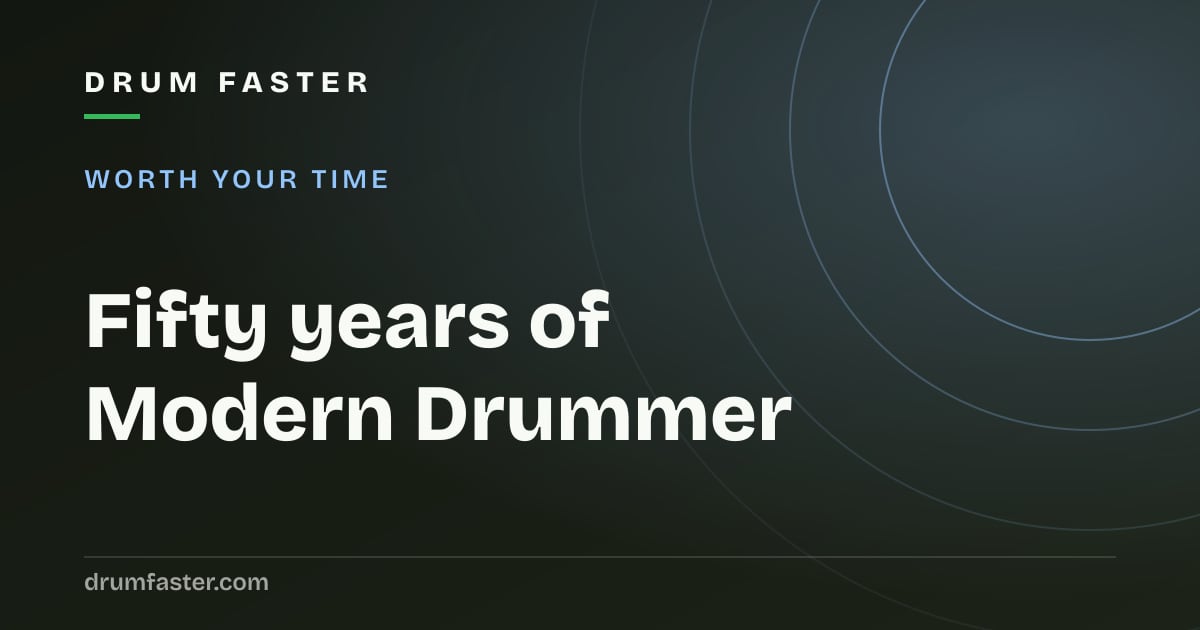 Drum Faster news card about the Modern Drummer Planet archive launch