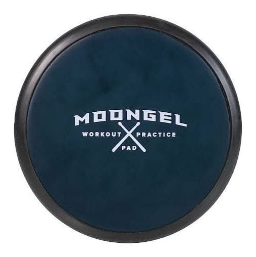 The RTOM Moongel Workout Pad, a round pad with a dark blue gel surface in a black rim